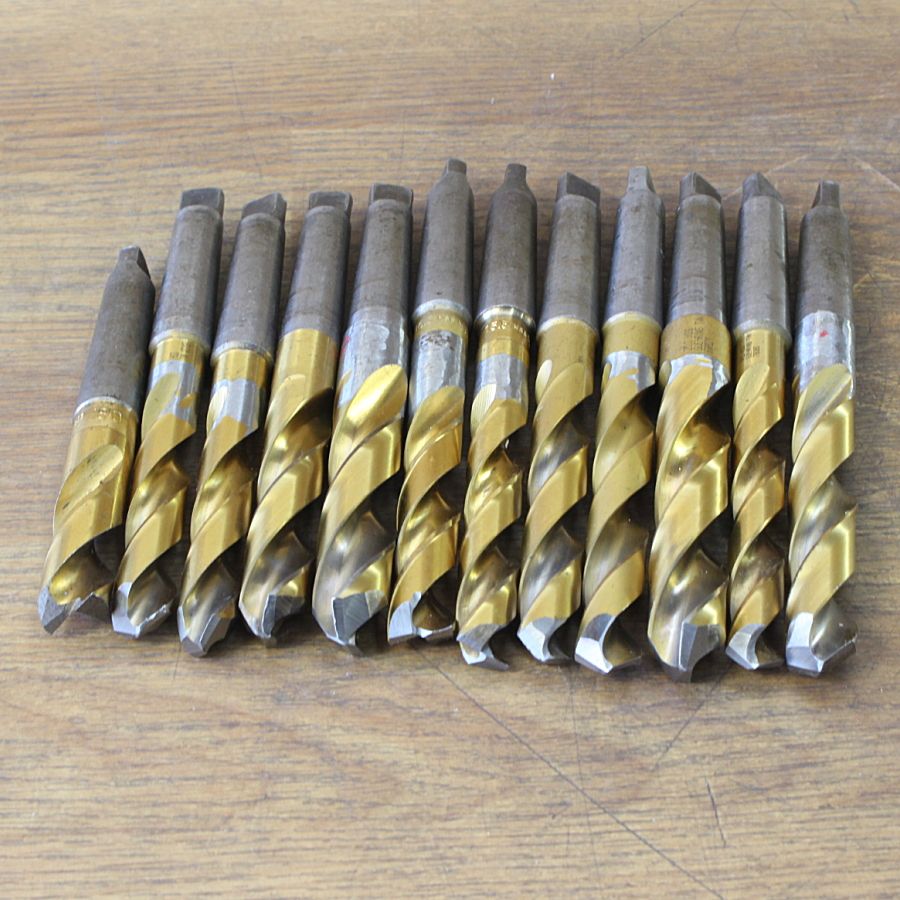 22本セット ナチ コベルコ他 φ14.5～22 mm テーパーシャンクドリル MT 2 HSS