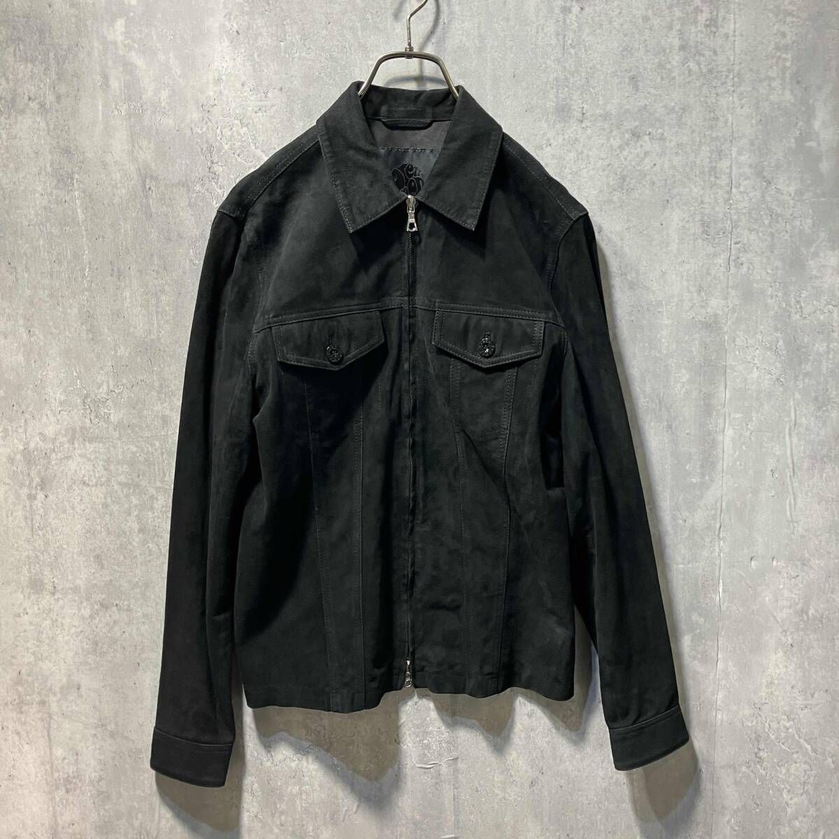 PRETTY GREEN スエードレザージャケット サイズ2 ブラック プリティーグリーン