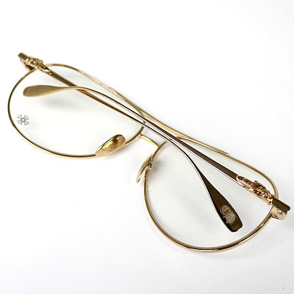CHROME HEARTS クロムハーツ STAINS IV サングラス 眼鏡 メガネ アイウェア メンズ SV 925 ゴールド クリア 101456