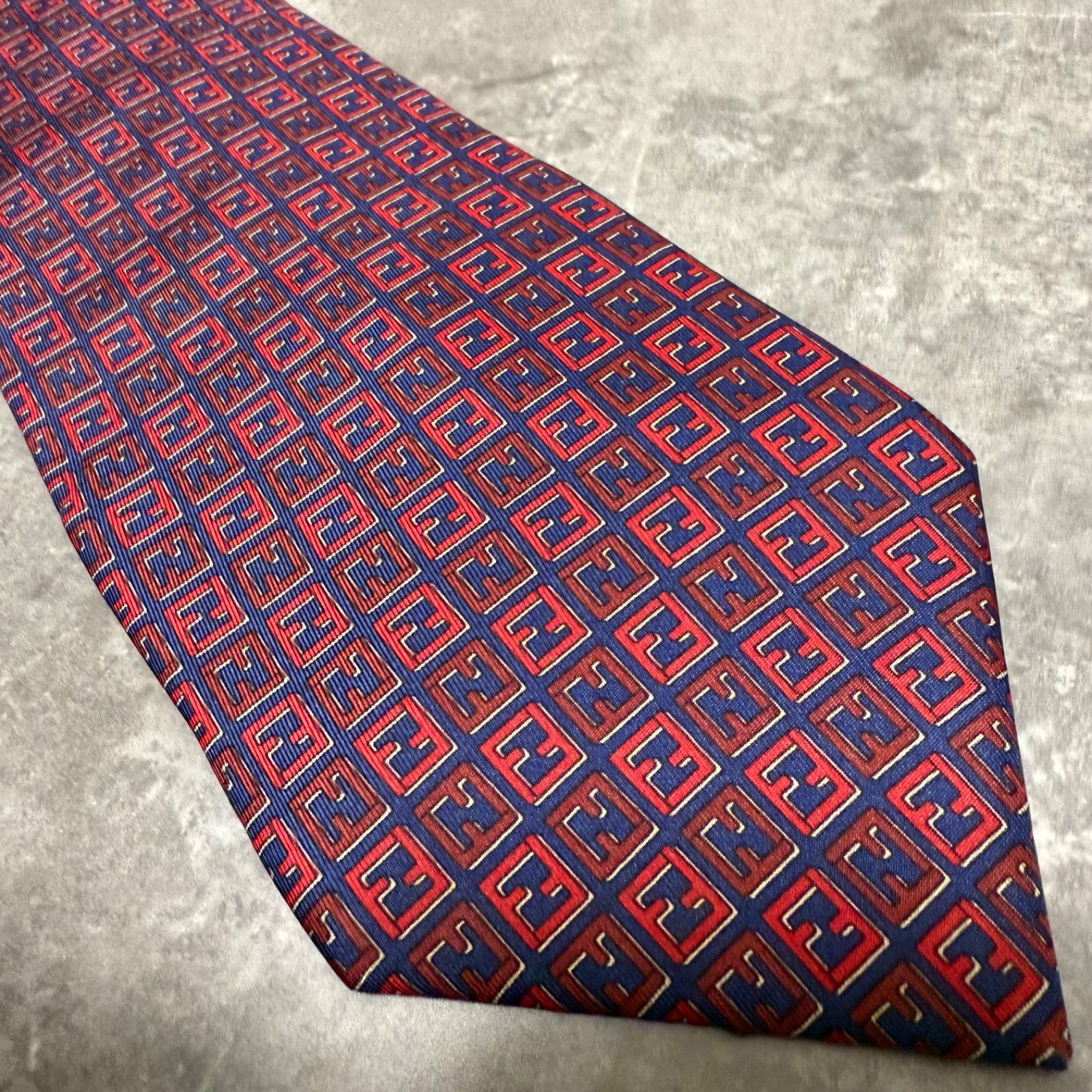 FENDI フェンディ ネクタイ ズッカ FFロゴ 無地調 ハイブランド 高級 ✨極美品✨】FENDI フェンディ ネクタイ ズッカ FF柄 ハイブランド
