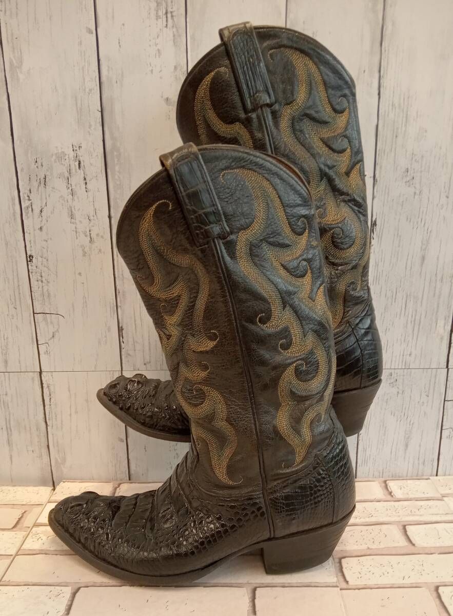 TONY LAMA トニーラマ ブーツ Y 0256 9 クロコダイル 27 0 cm ブラック