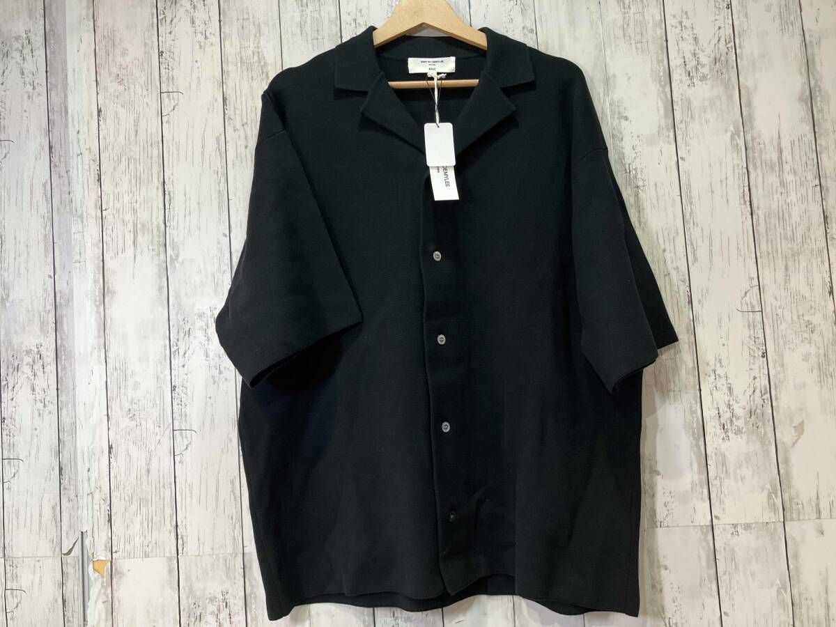 DEMY BY DEMYLEE デミー バイ デミリー ショートスリーブシャツ ブラック サイズL