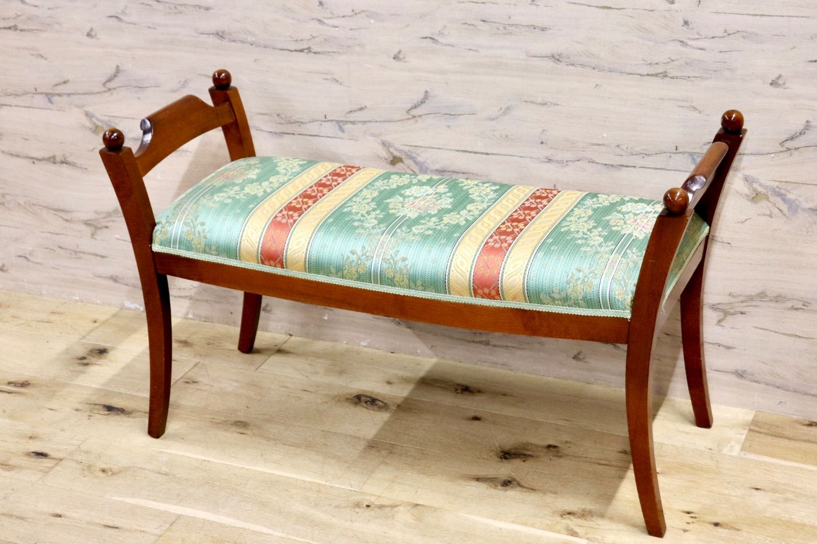 GMIH 330○西洋 アンティーク スツール チェア 椅子 腰掛け ファブリック ヨーロピアン クラシック エレガント 展示品