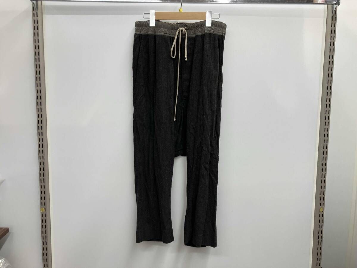 RICK OWENS リックオウエンス 10 AW GLEAM期 ブラウン サルエルパンツ XSサイズ DRK SHAD ダークシャドウ イタリア製