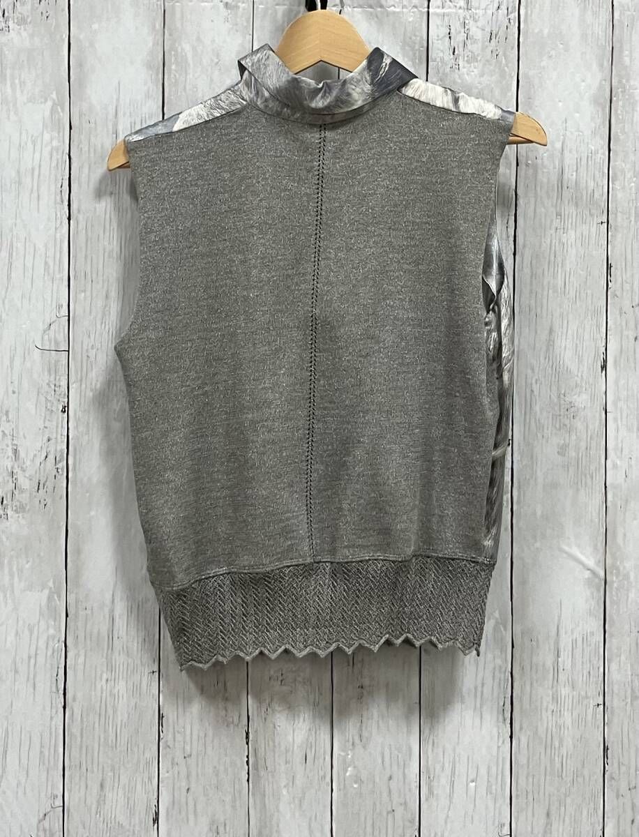 GIANFRANCO FERRE ベスト SILK - WOOL 総柄 ジャンフランコフェレ イタリア製