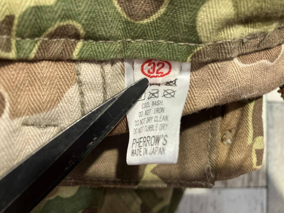 PHERROW'S ベイカーパンツ ダックハンターカモ ストレートパンツ