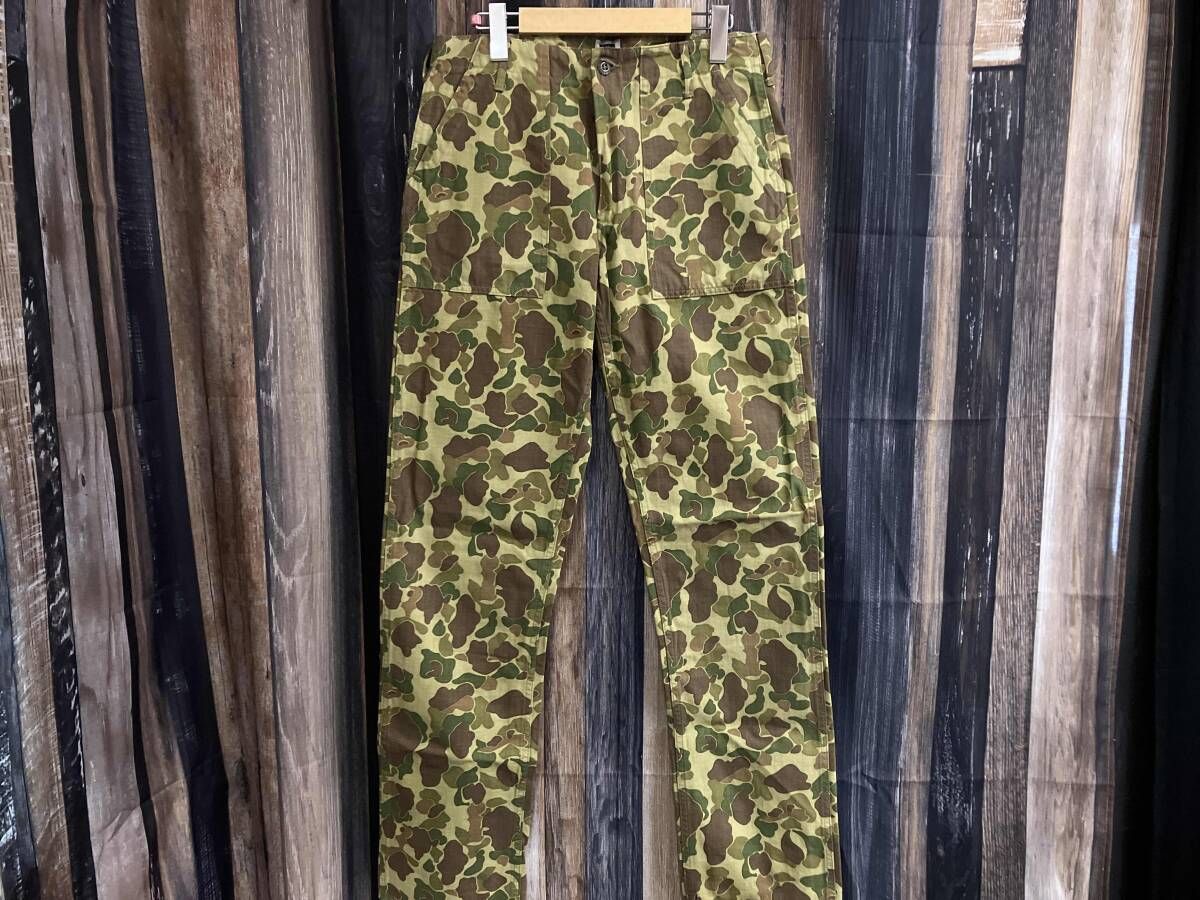 PHERROW’S ベイカーパンツ ダックハンターカモ ストレートパンツ カモフラ フェローズ