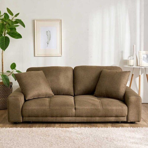 2人掛ローソファ ブラウン 組立品