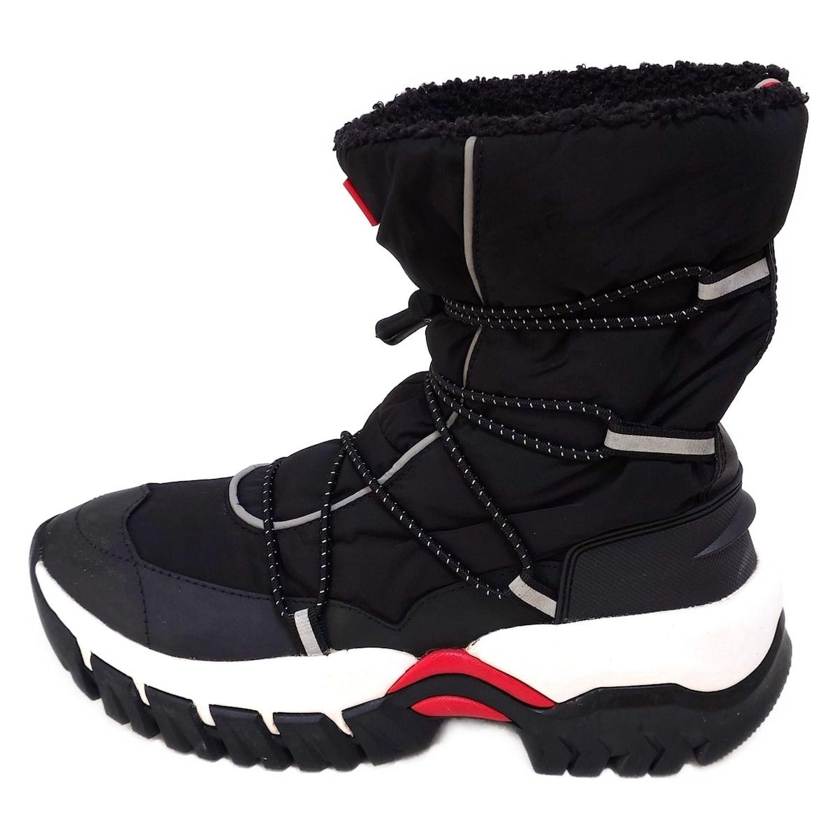 HUNTER(ハンター) ショートブーツ 4 レディース 黒 スノーブーツ オファー