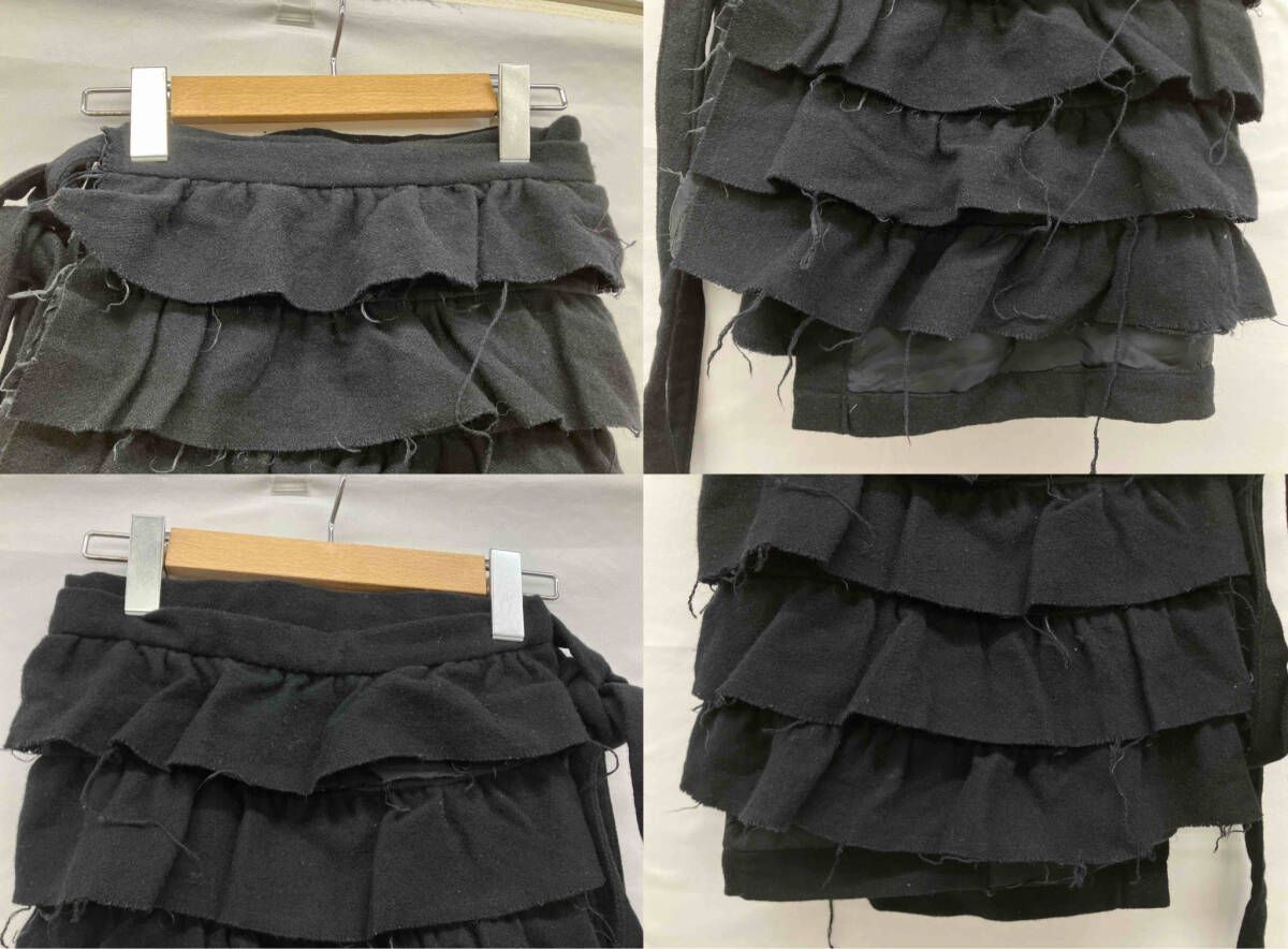 コムデギャルソンコムデギャルソン ブラックフリルラップスカート