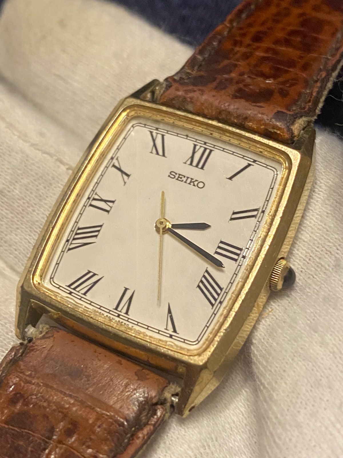 クォーツ 希少・稼動品SEIKO セイコー5P31-5E10 スクエア レア 腕時計 