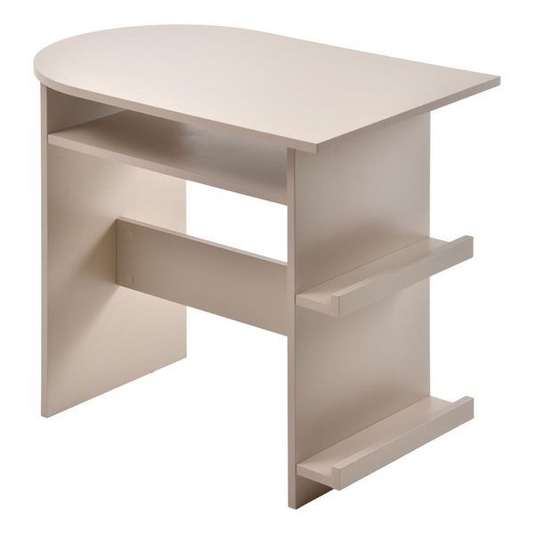 ハーフラウンドテーブル ベージュ 組立品