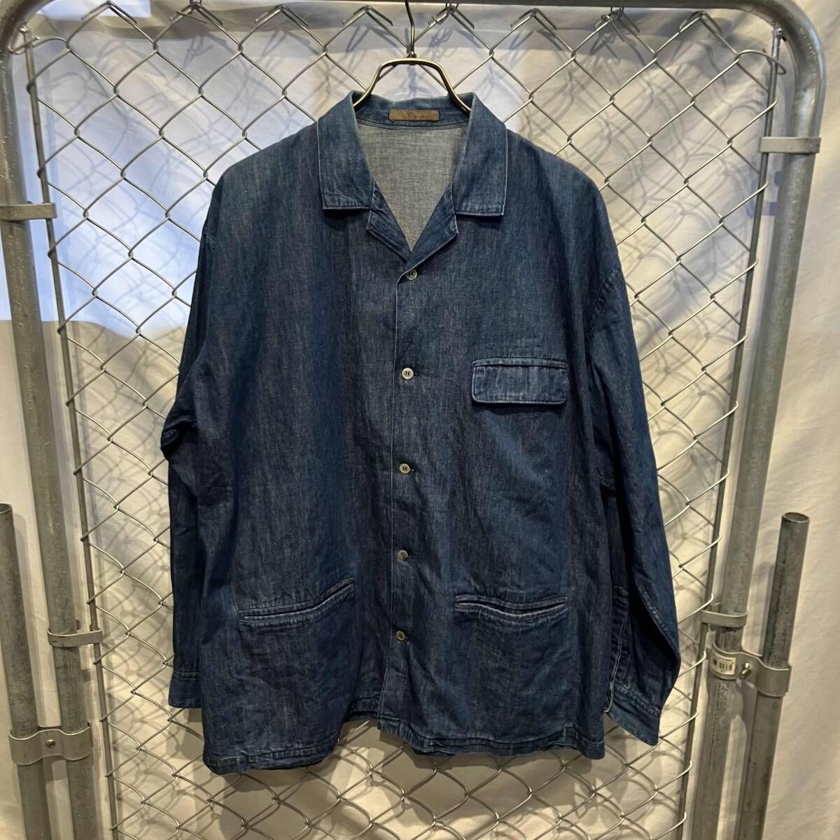 80 s Y for men 開襟デニムシャツ インディゴブルー ワイズフォーメン