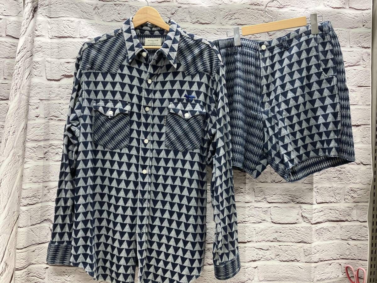 MAISON KITSUNE BLUE セットアップ 表記サイズ3 ブルー