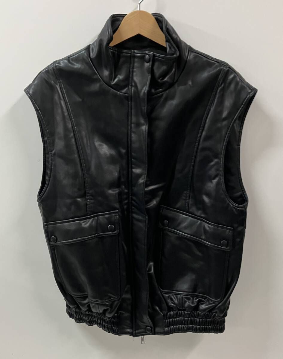 MACHATT マチャット ベスト MCT24A602 レザー ポリエステル100% 中国製 サイズF ブラック