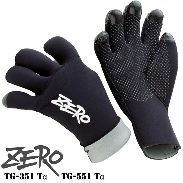 ZERO ゼロ ダイビング グローブ TG 551 ta サーモグローブ 手袋 5ミリ 5 mm Lサイズ 5本指 保温