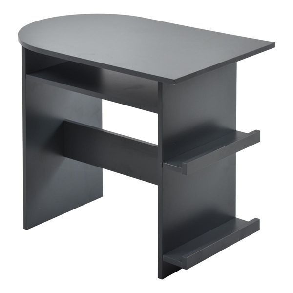 ハーフラウンドテーブル ダークグレー 組立品