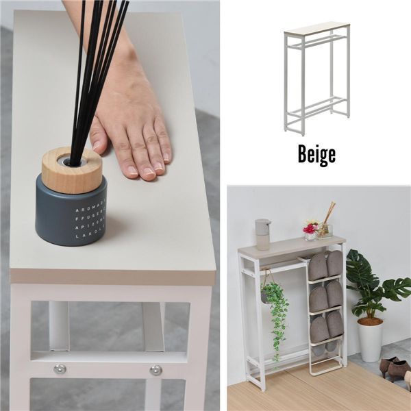 販売 コンソールテーブル【ベージュ】 組立品【】 コンソールテーブル