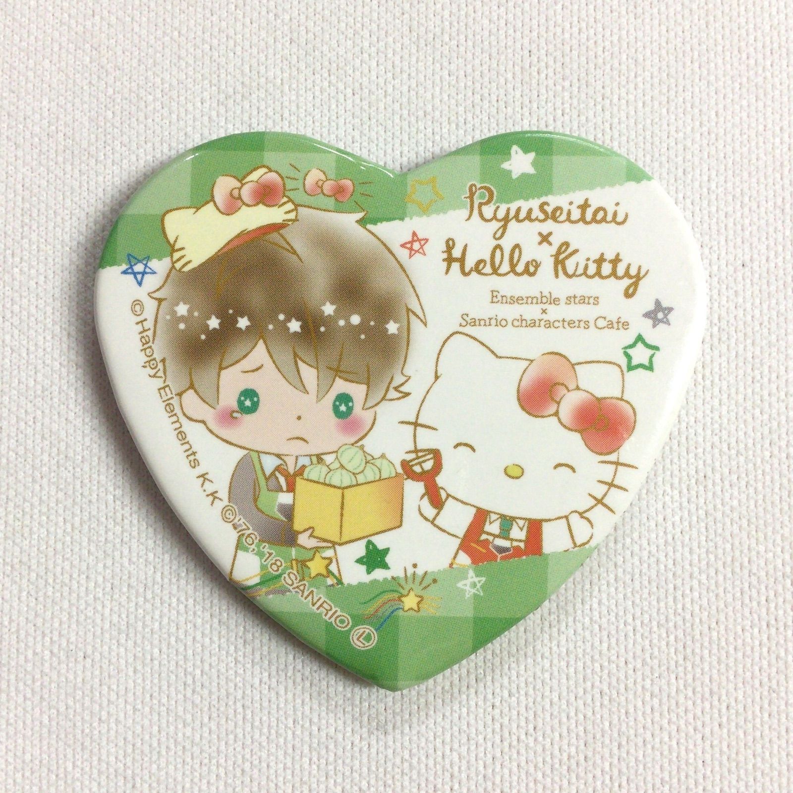 あんスタ 高峯翠 ハローキティ サンリオカフェ コラボ ハート 缶バッジ