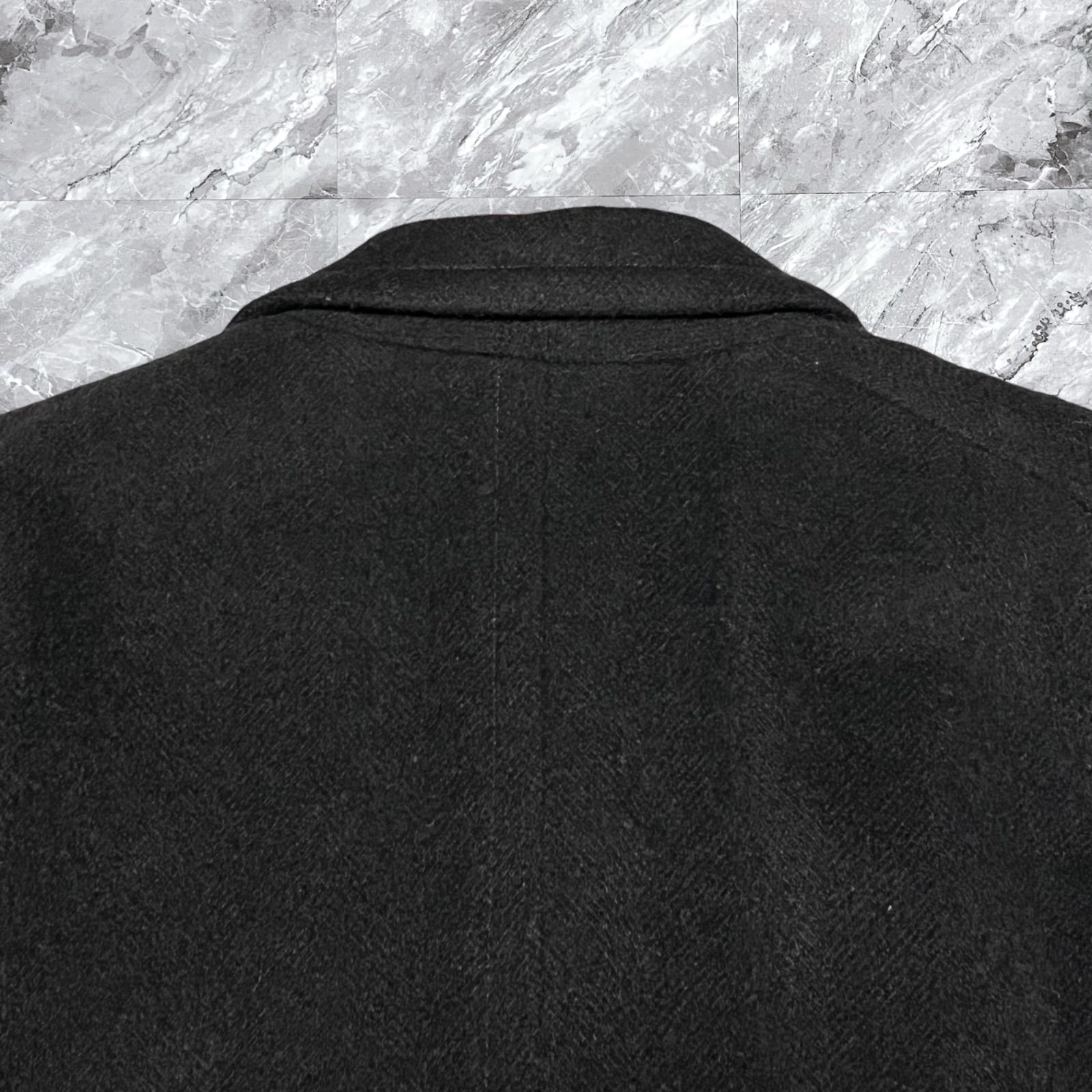 ⭐︎極美品⭐︎限定⭐︎Dior 黒 ダブルブレスト ウールピーコート Christian Dior クリスチャンディオール ピーコート Pコート アルパカ