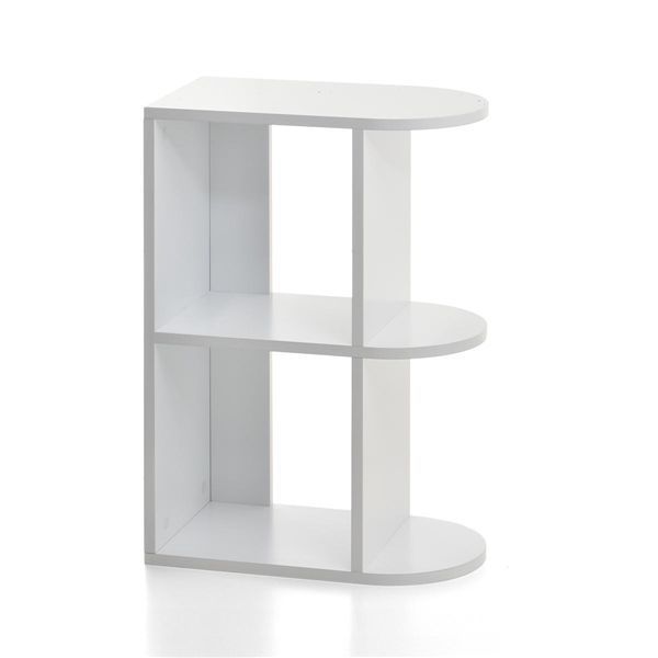 3段ラック 約幅50 cm ホワイト 組立品