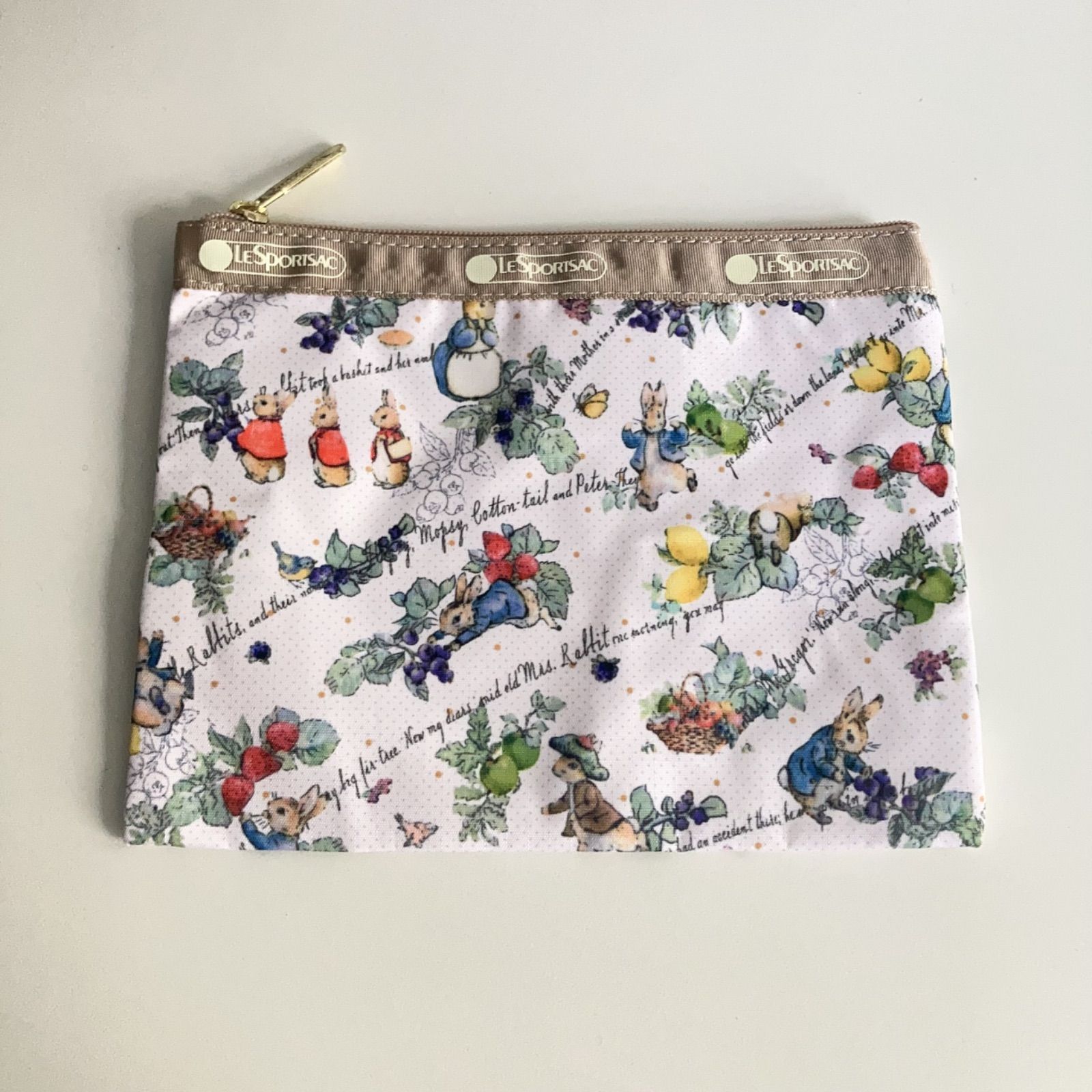 レスポートサック ピーターラビット トートバッグ 大容量 ポーチ付き