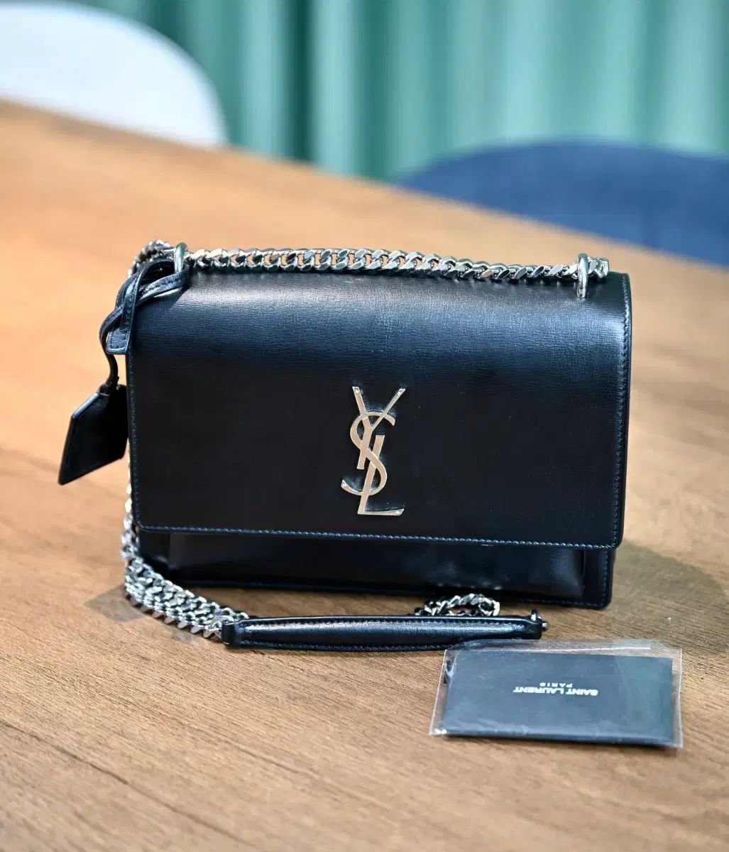 YVES SAINT LAURENT イヴ サンローラン サンセット ブラック チェーンバッグ クロスバック ショルダーバック
