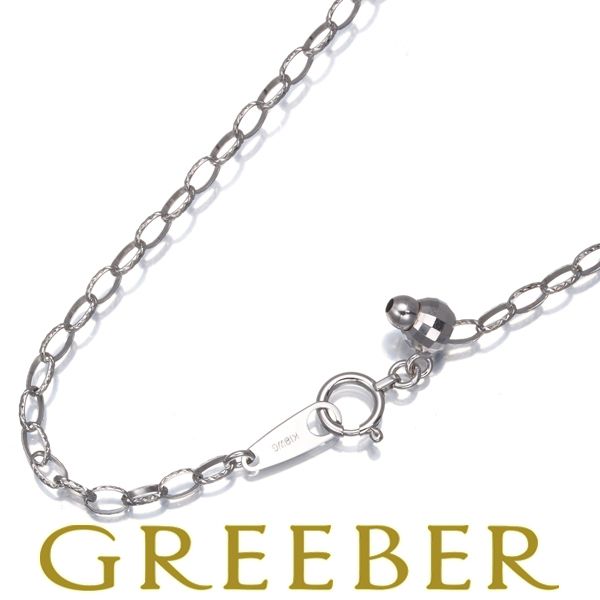 カットボール チェーンネックレス 39 cm Pt 850 182401