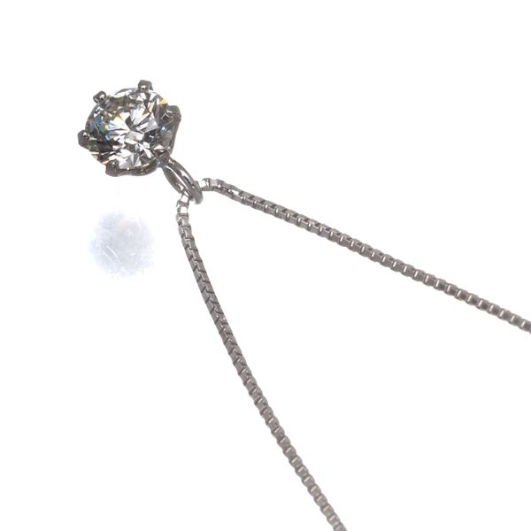 ダイヤ ダイヤモンド 0.31 ct 一粒 ネックレス Pt 900 850 181949