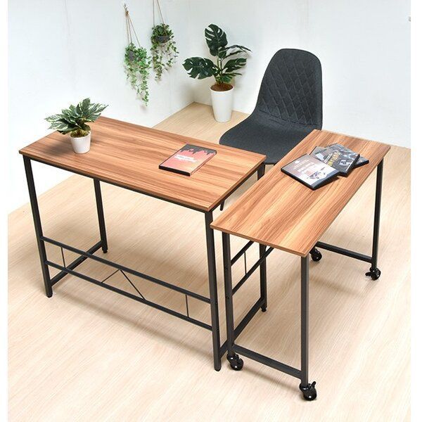 メラミン ネストデスク ライトブラウン 組立品