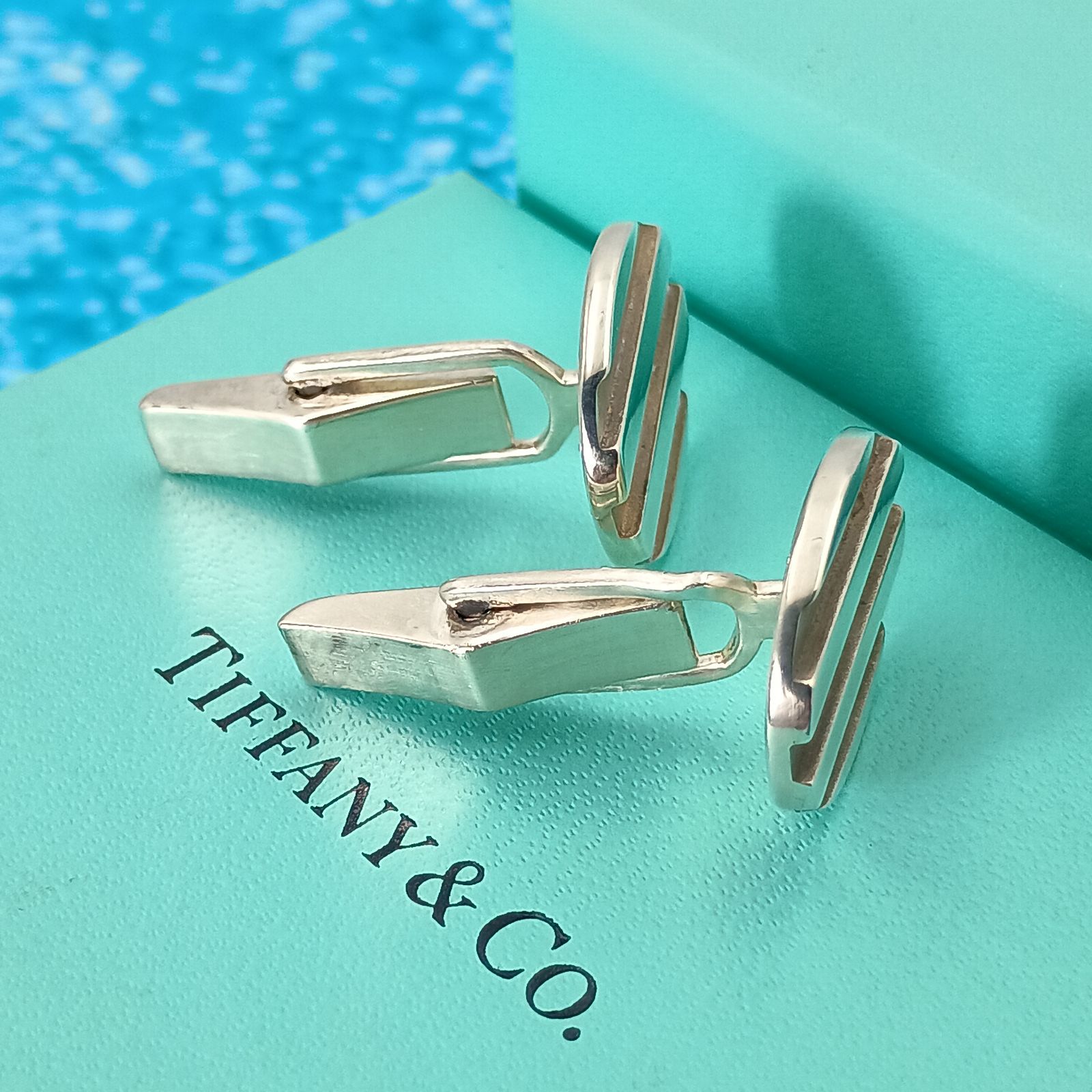TIFFANY&Co. ティファニー グルーブド スリーライン カフス メンズ