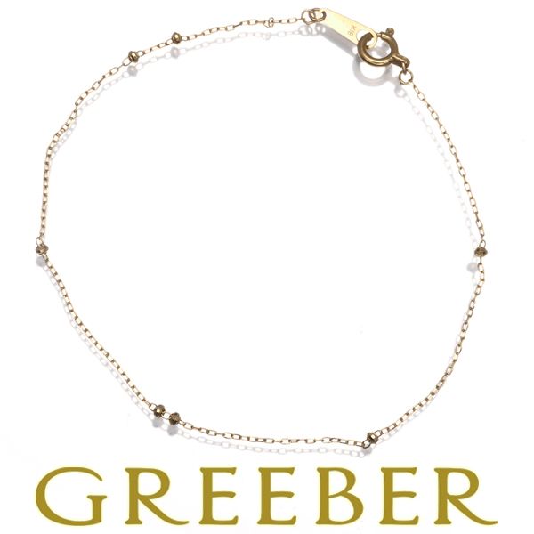 エテ ブレスレット チェーン カットボール K 18 YG 182524