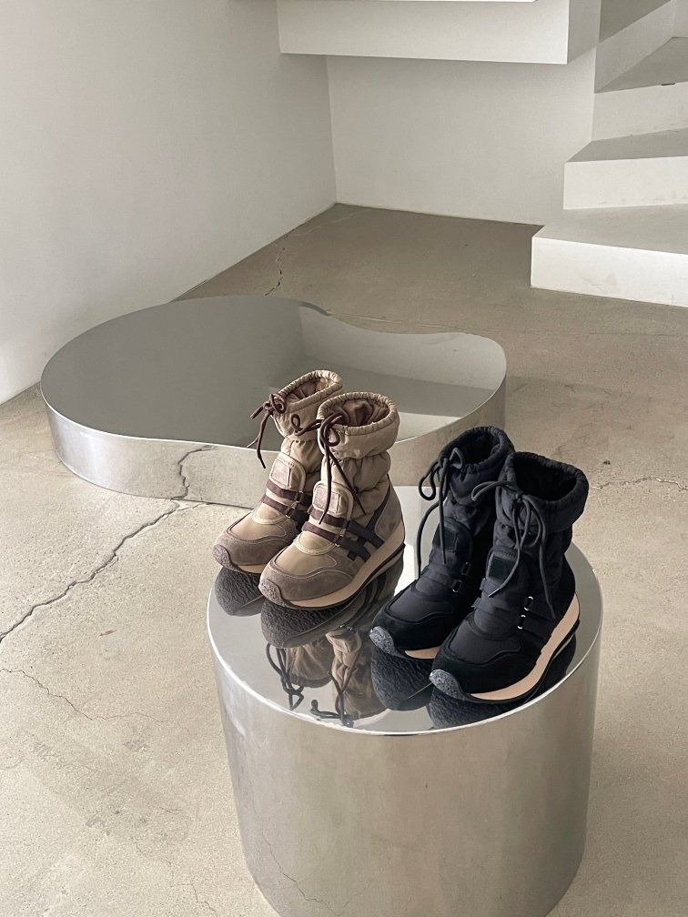 反応良い 防寒靴] 5312 牛革 EVA 厚底 寒い冬 대비 防寒 ミドルブーツ