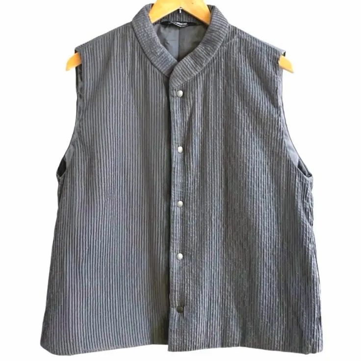 YACCOMARICARD ヤッコマリカルド ピンタック ストライプ 中綿 ベスト 2