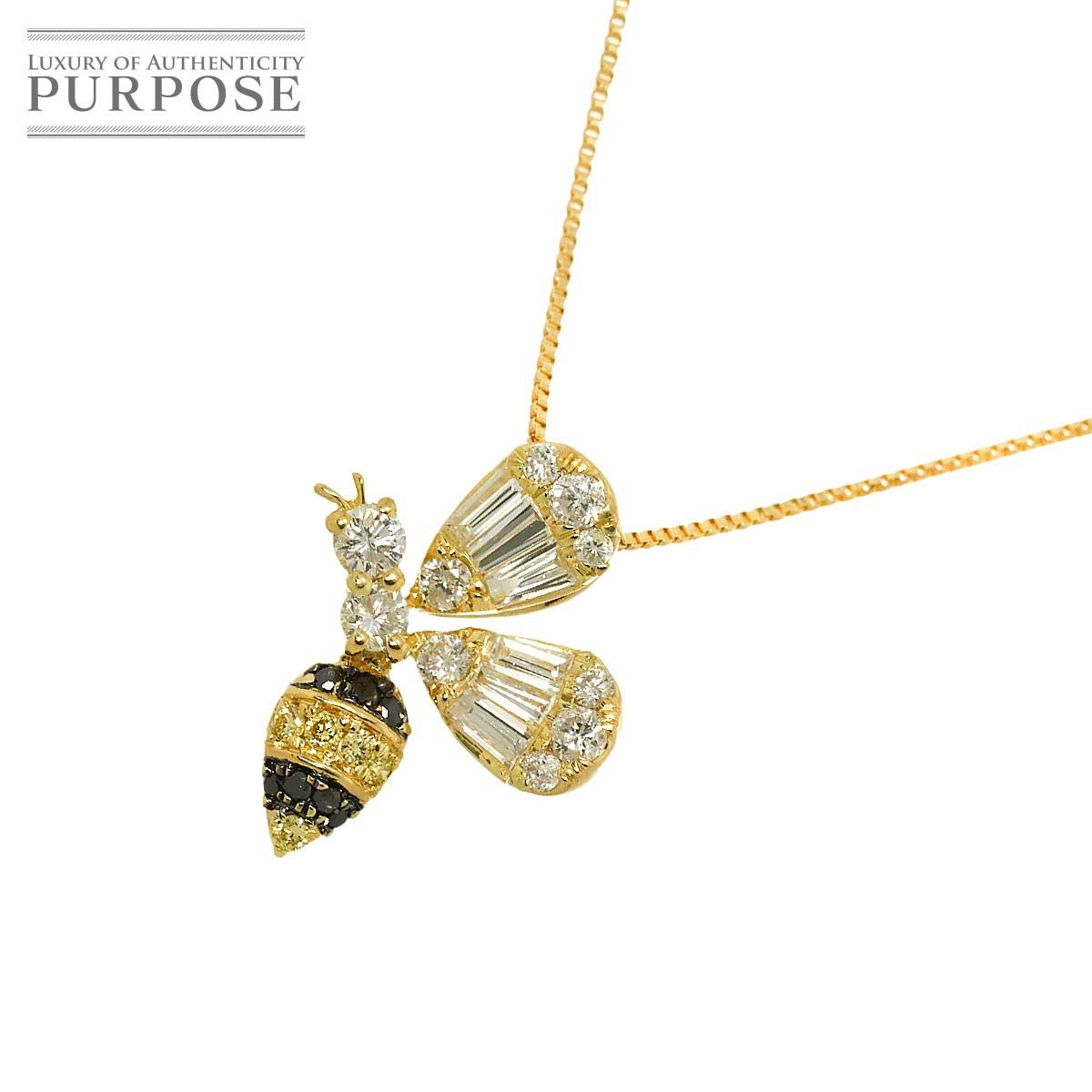 ダイヤ 0 50 ctct ネックレス 45 5 cm K 18 YG イエローゴールド 750 Diamond Necklace