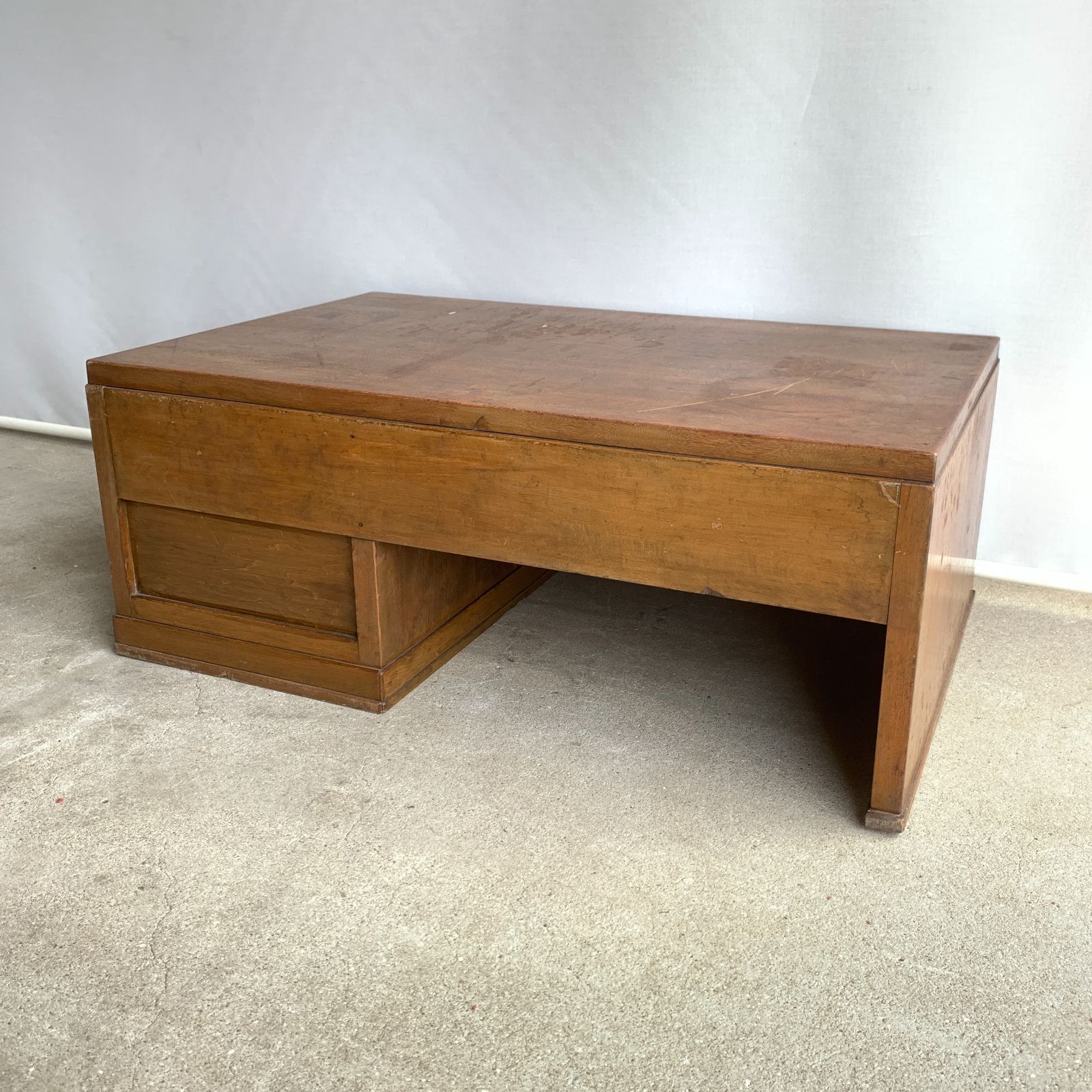 昭和レトロ 文机 片袖机 ローデスク 座卓 引き出し 作業台 /HM-0193