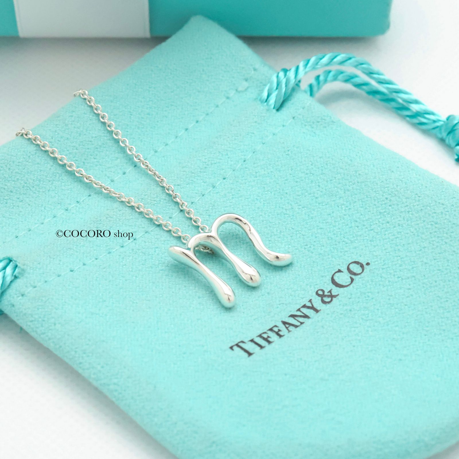 美品】ティファニー TIFFANY&Co. レター イニシャル M エルサ
