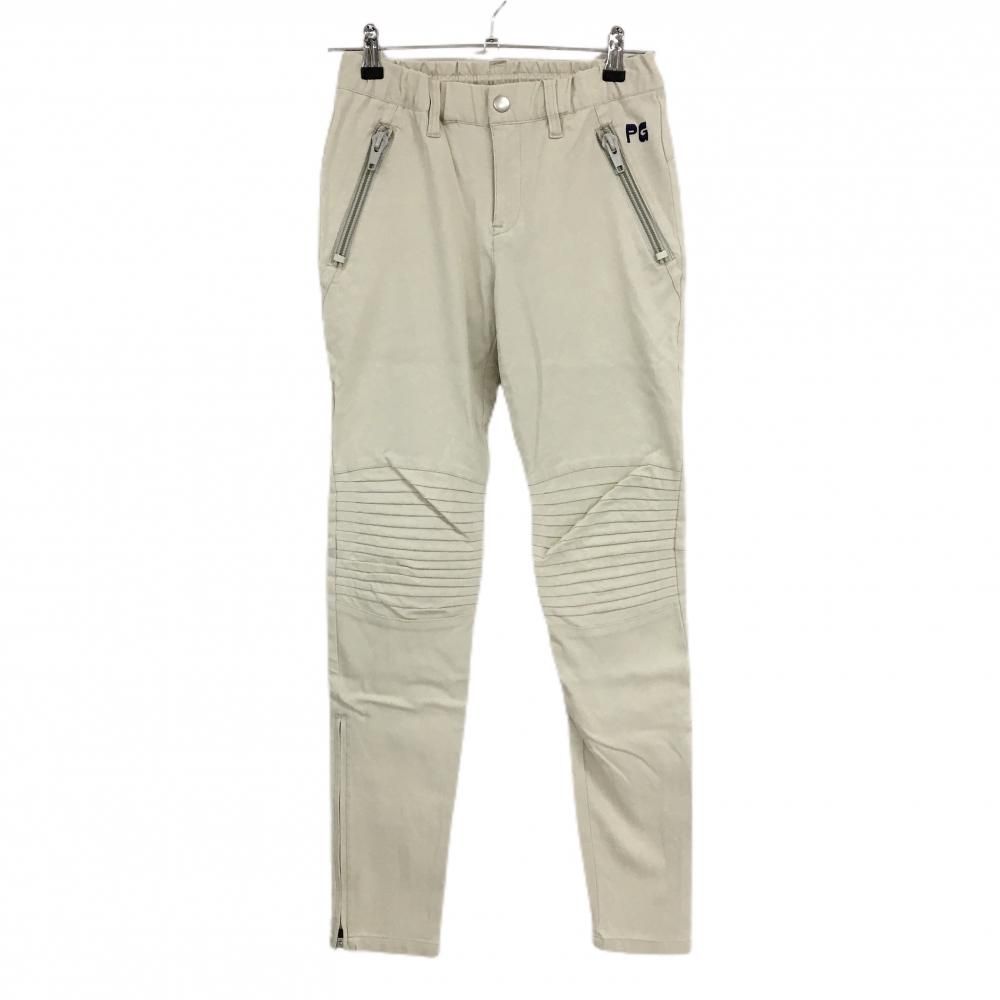 PEARLY GATES キルティングパンツ ベージュ パーリーゲイツ パンツ ライトベージュ 裾ジップ レディース 1(M
