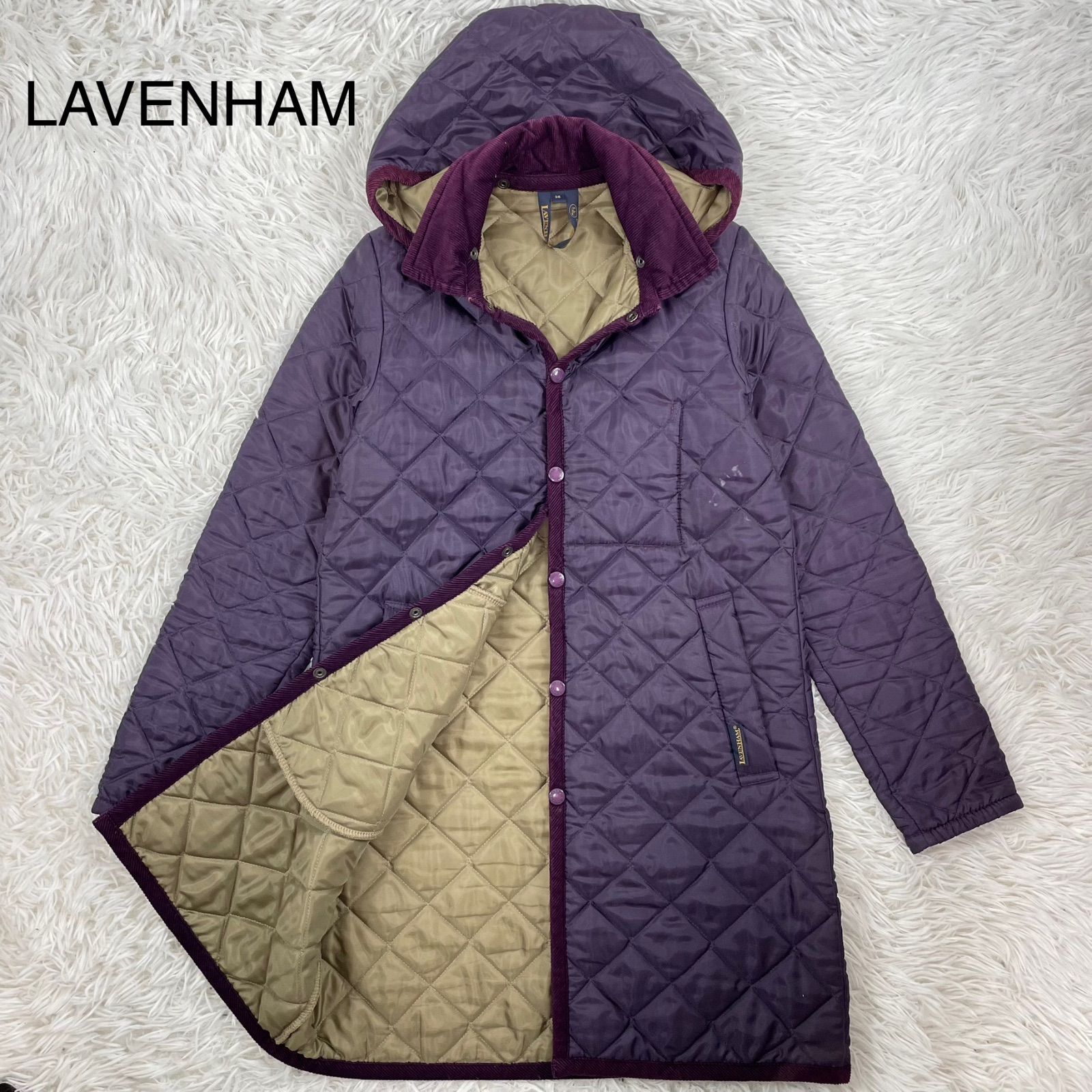 LAVENHAM ラベンハム 2way フード取り外し キルティングコート 中綿 