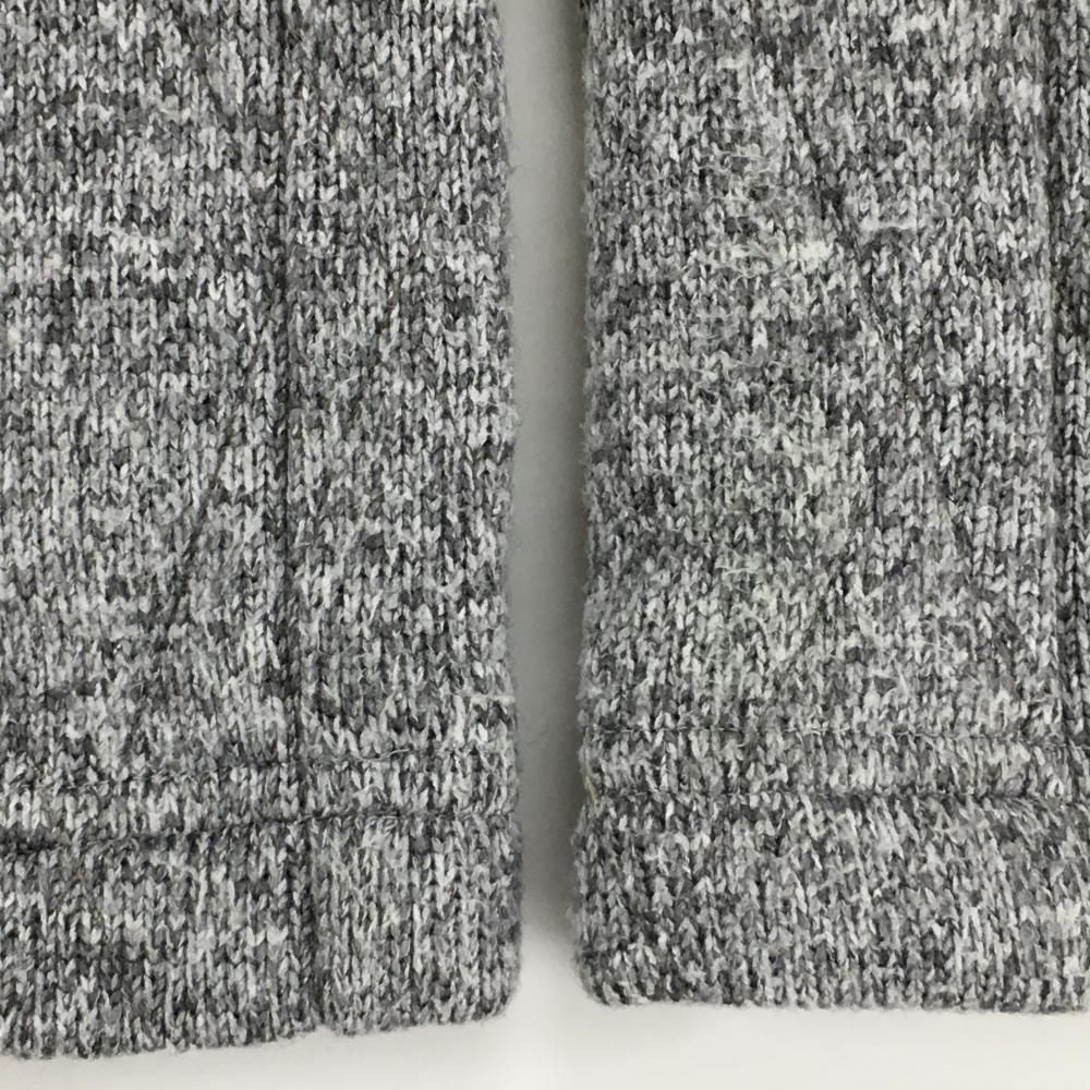 美品】パーリーゲイツ 中綿ニットパンツ 杢グレー ロゴネイビー