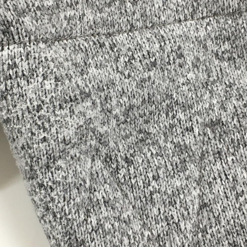 美品】パーリーゲイツ 中綿ニットパンツ 杢グレー ロゴネイビー