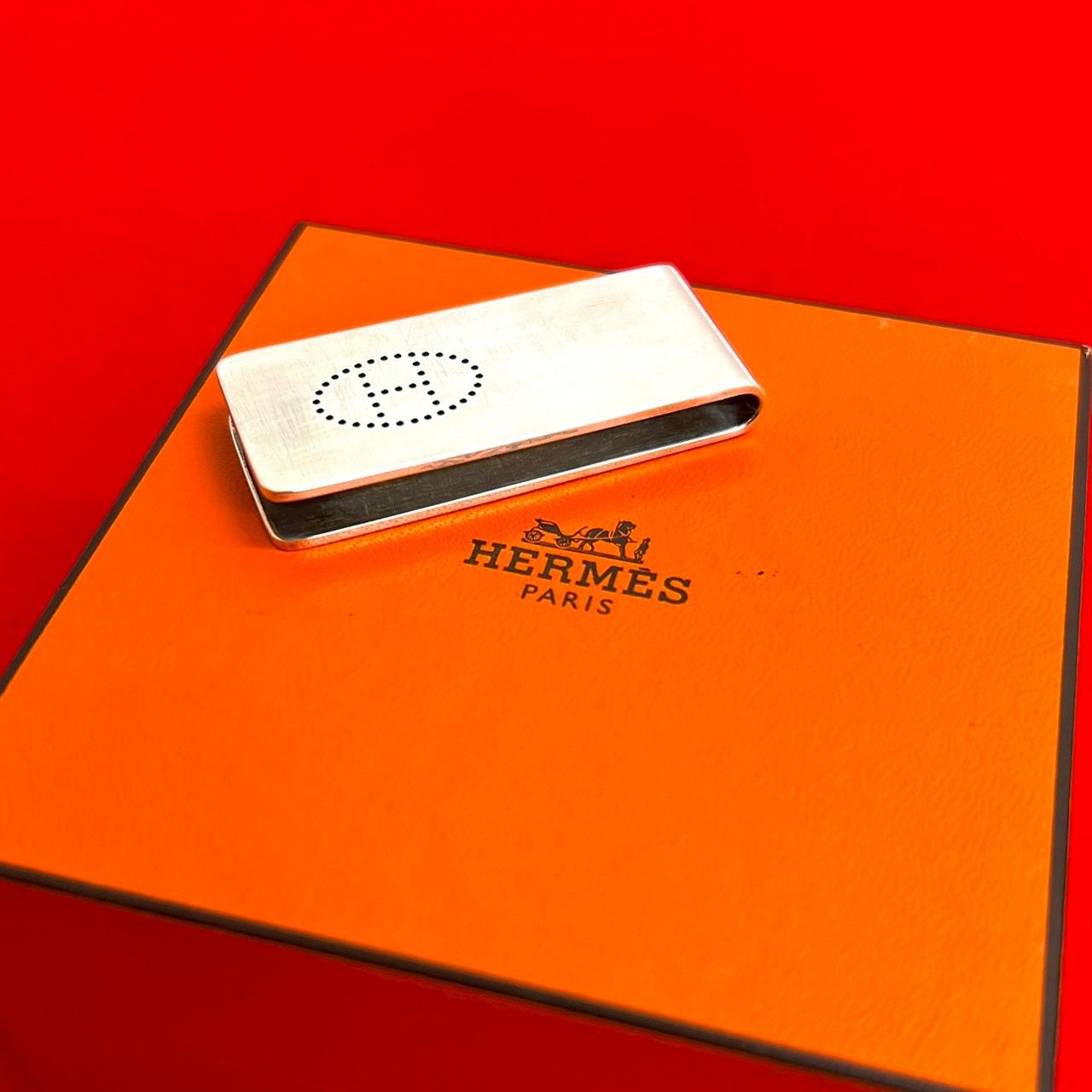 き HERMES エルメス シルバー925 マネークリップ ビルクリップ ウォレット 財布 シルバー 39192