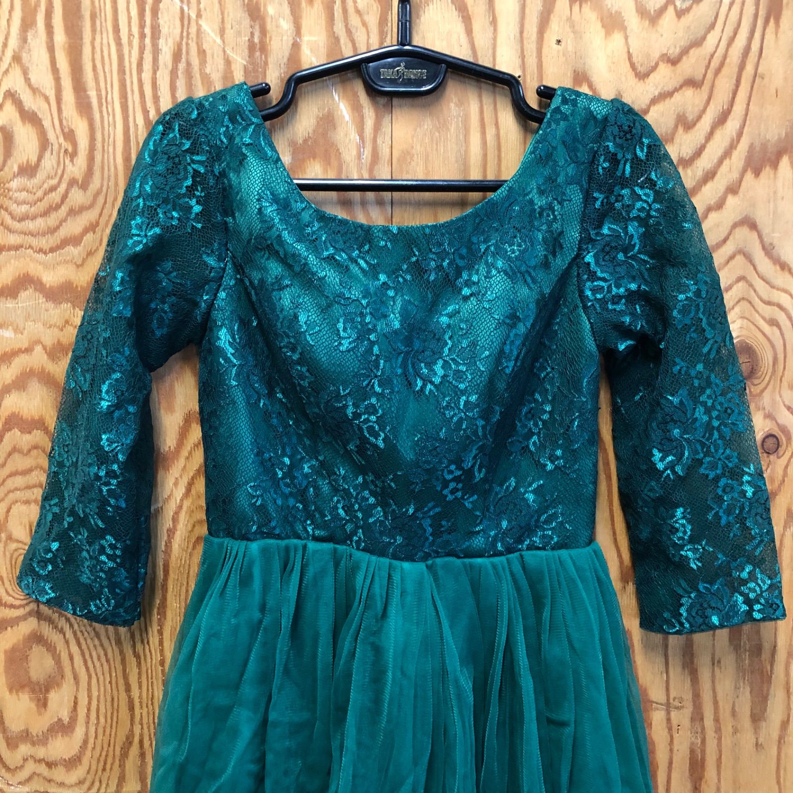 げ交渉 社交ダンスドレス パーティドレス グリーン フリル