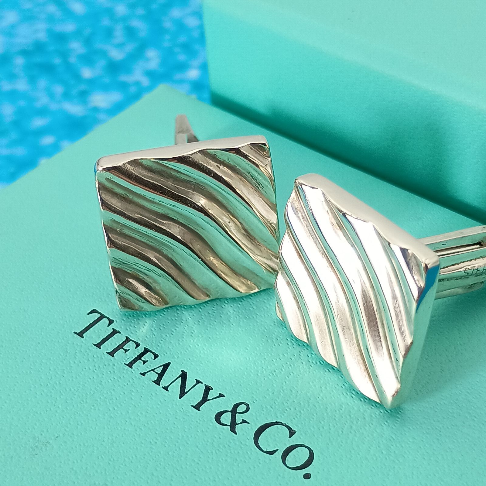 美品 ティファニー ノーツ カフス スクエア シルバー 925 2573636818.jpg?1746167916