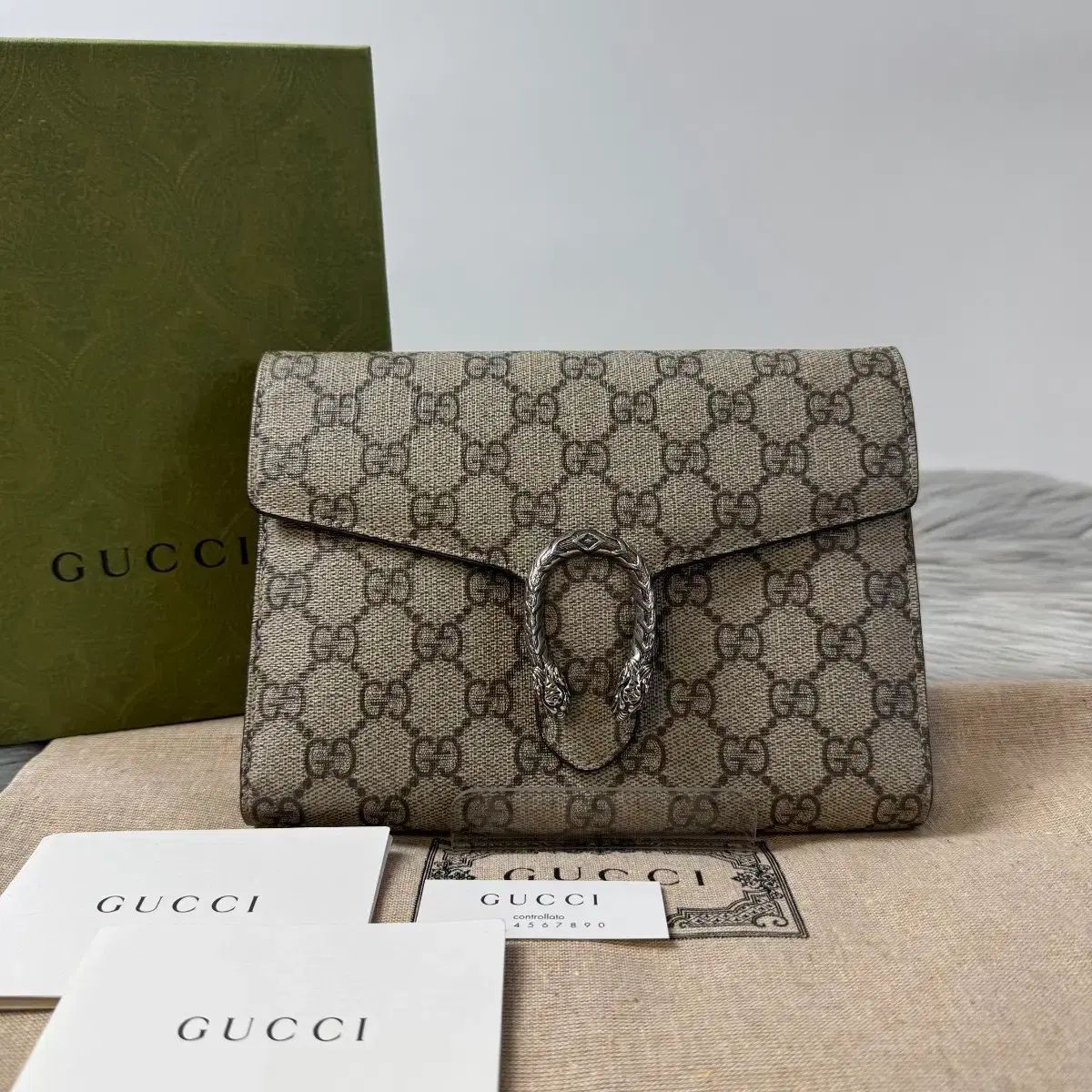 グッチ GGディオニソス woc チェーンバッグ クロスバッグ ベージュ