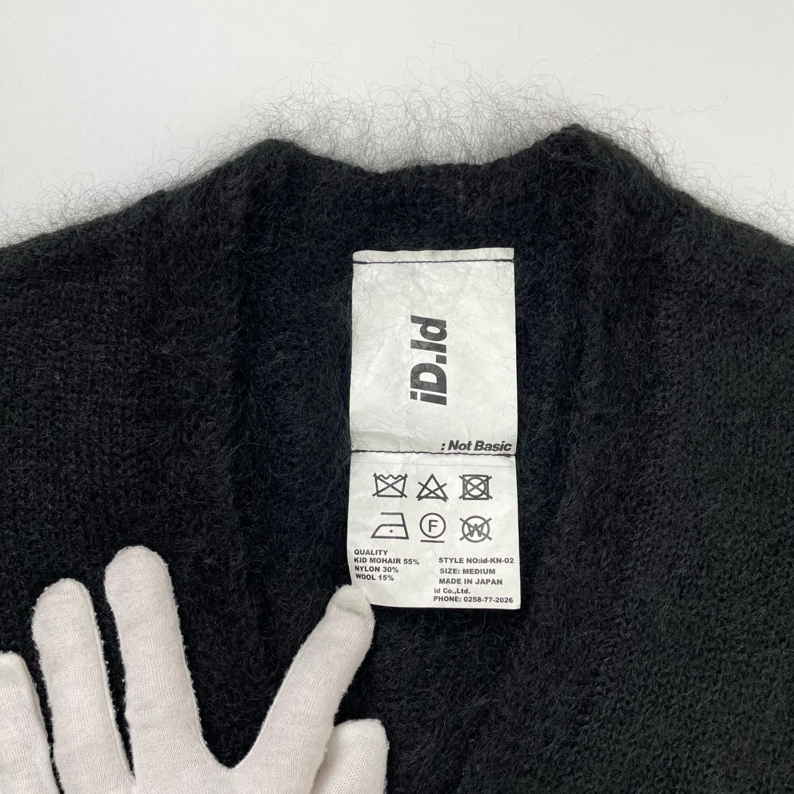 id × anytee / KID MOHAIR BLK SERIES キッドモヘヤカーディガン 