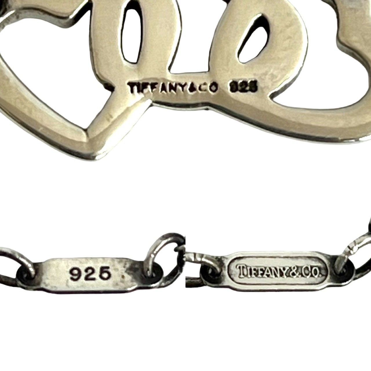 極 美品 箱 袋付き TIFFANY&Co. ティファニー オープンハート トリプル