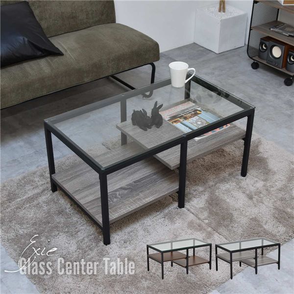 メルカリ最安値☆ ガラステーブル ガラスセンターテーブル 【グレー】 組立品【代引不可】 - メルカリ
