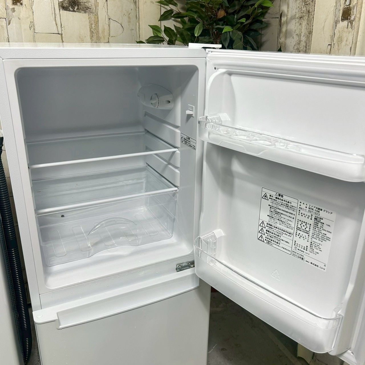 2019年製】 NITORI ニトリ 冷蔵庫 106L 洗濯機 6.0kg 2点セット NTR