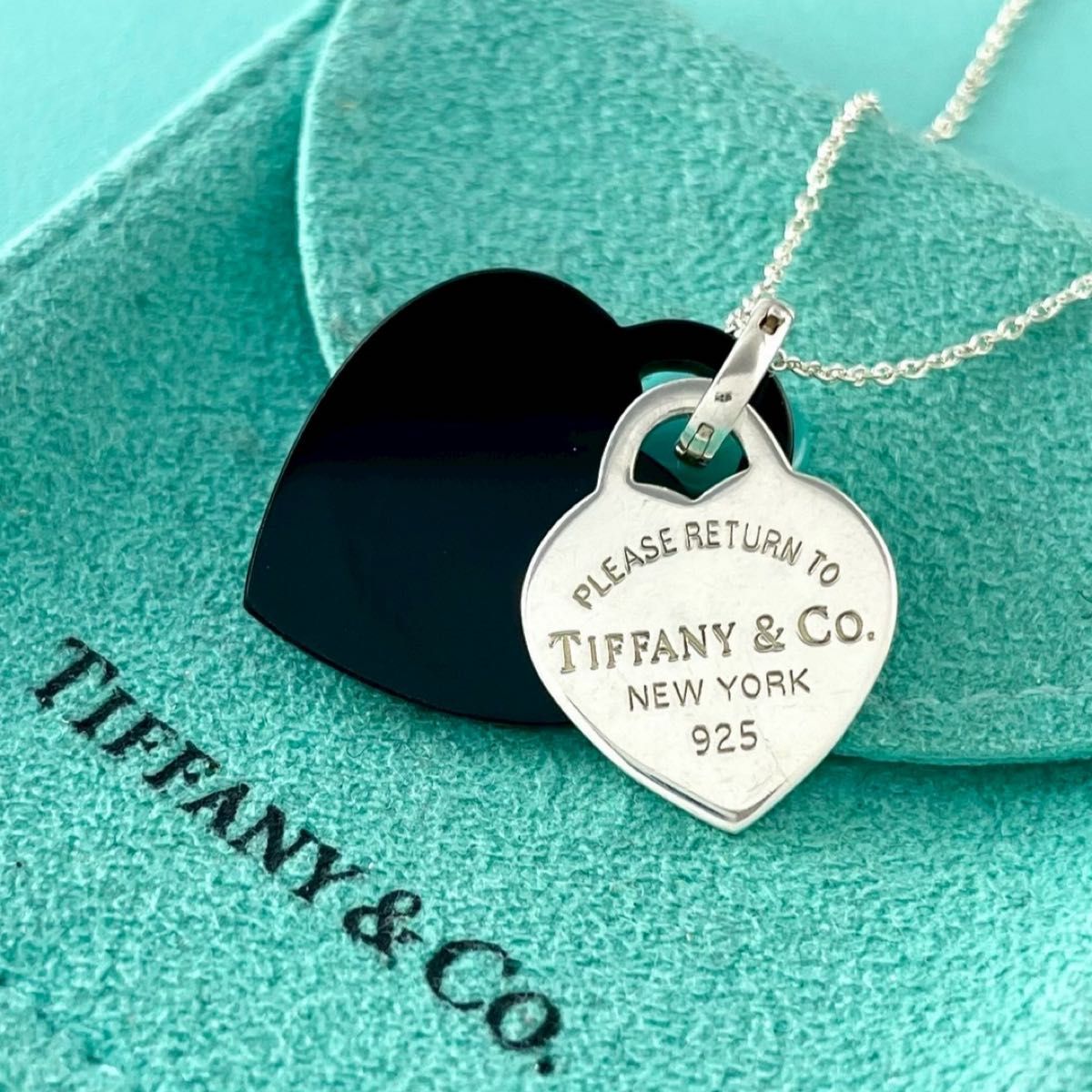ティファニー リターントゥ ダブル ハート オニキス ネックレス P 25 fe